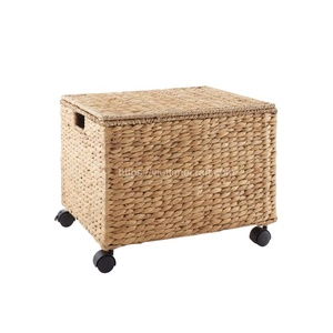 Panier de rangement pliable en jacinthe d'eau le plus vendu organisateur sur roues avec décoration de la maison vente en gros Viettimecraft Vietnam - Product Image 4