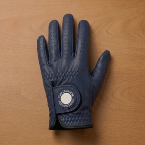 Gant de golf OEM en cuir Cabretta de qualité supérieure pour gaucher, avec logo personnalisé, marqueur de balle magnétique, respirant, adhérence douce, anti-UV, fermeture auto-agrippante - Product Image 1