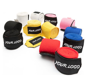 Envolturas de mano de boxeo con logotipo personalizado, entrenamiento de boxeo Muay Thai envolturas impresas Algodón elástico hecho vendaje Premium diseños de logotipo OEM/ODM - Product Image 1