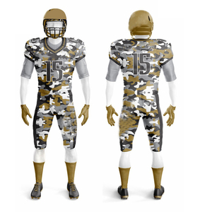 Conjunto de Uniforme de Fútbol Americano Personalizado para Hombre, Manga Corta Ajustada, Color Degradado, Sublimado, Absorbente de Humedad, 100% Poliéster - Product Image 2