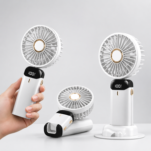 Refroidisseur d'air électrique N15, 5 vitesses, ventilateur turbo pliable à 90°, écran LED, double batterie au lithium, fabrication OEM personnalisée - Product Image 1