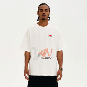 Camisetas de Primera Calidad con Logotipo Personalizado, Camisetas de Algodón Grueso de 280 g/m², Camisetas de Algodón 100% para Hombre, Camisetas Extra Grandes Lisas - Product Image 3