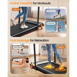 Tapis Roulant Sotto Scrivania 2-in-1 Akluer con Display LED, Motore Silenzioso da 2.5HP, Pedana Inclinabile e Massaggiatore Plantare con Braccioli - Product Image 4