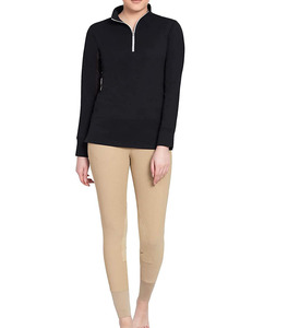 Camisa de Equitación Personalizada Premium Casual Sólida con Bordado Frontal Transpirable Resistente al Agua Antiarrugas para Mujer, Top de Competición - Product Image 4