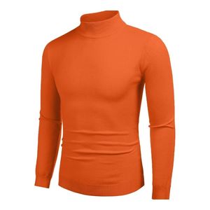 Sudadera Naranja Personalizada para Hombre, Cuello Alto, Corte Ajustado, Manga Larga, Estilo Casual - Product Image 3