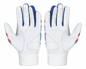 Gants de frappe de baseball professionnels, qualité supérieure, en cuir, fermeture auto-agrippante, paume antidérapante. - Product Image 2