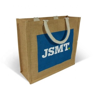 Professional Customized Printed Logo Wholesale Handle Portable <b>Jute</b> Burlap <b>Shopping</b> Tote <b>Bag</b> - Product Image 6