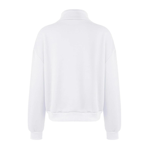 Suéter de cuello alto con media cremallera y tejido acanalado cálido para mujer, de manga larga, ideal para otoño e invierno, venta al por mayor de fábrica. - Product Image 4