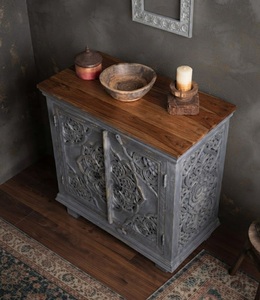 Carved Solid Wood 2-Door <b>Sideboard</b> Cabinet Dining <b>Storage</b> Console Modern Living Room Furniture - Product Image 5