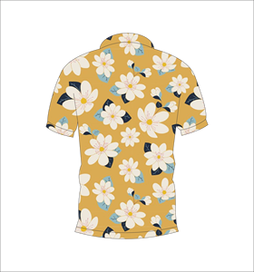 เสื้อโปโลพิมพ์ลายดอกไม้แบบกำหนดเอง แขนสั้น สวมใส่สบาย เหมาะสำหรับกอล์ฟ เทนนิส ชุดทีมฤดูร้อน - Product Image 5