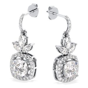 REYES – boucles d'oreilles personnalisées en argent Sterling 925, Moissanite, haute qualité, cadeaux de fiançailles et de mariage personnalisés, bijoux fins pour femmes - Product Image 1