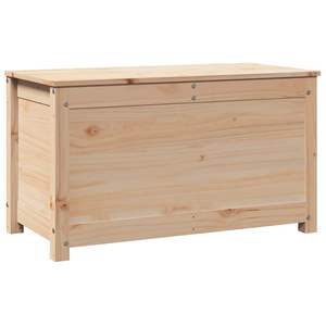 Caja de Almacenamiento Decorativa de Madera de Pino Sólido Natural, 31.5x15.7x17.9 Pulgadas - Product Image 2