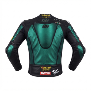 Men’s Cowhide Leather <b>Racing</b> <b>Jacket</b>/Chaqueta MotoCP Style CE Level 2 Armor Motorcycle Track Riding Protective Gear CE - Product Image 2