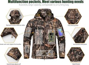 Mens Waterproof Hunting <b>Jacket</b> Outdoor <b>Camo</b> Tactical Windproof Coat - Product Image 5