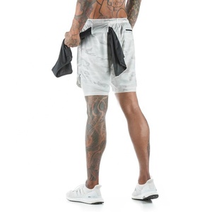 High Quality Men's Fitness Workout <b>Shorts</b> With Inner <b>Compression</b> <b>Shorts</b> - Product Image 1