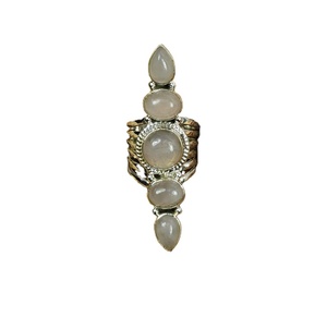 92.5 Sterling <b>Silver</b> Rose Gold Plated Pear Cut Natural Stone Fancy Trendy <b>Rings</b> Claw/Channel Setting for <b>Men</b>/Women Children's - Product Image 1