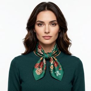 Pañuelos Cuadrados para Mujer al por Mayor, Nueva Colección de Alta Calidad, 100% Seda, Material Premium, Color Sólido, para Uso en Exteriores, con Logotipo Personalizado - Product Image 1