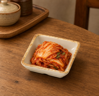 Petit bol carré en mélamine beige rustique, bol à sauce Banchan incassable pour restaurant japonais Izakaya coréen