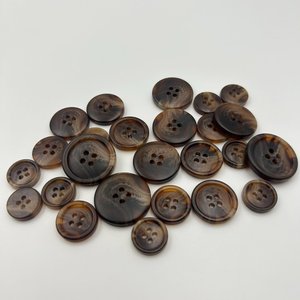 High Quality Custom Round 4-Hole Buffalo Horn Animal Style Durable <b>Handmade</b> Sewing Buttons for <b>Clothes</b> Shirt Suit - Product Image 6