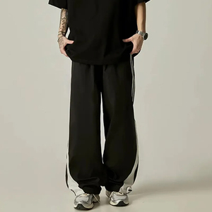 2026 New Arrival Custom <b>Men</b> <b>Joggers</b> <b>Loose</b> Fit Wide Leg Casual Streetwear Breathable Quick Dry Athletic Track Pants Wholesale - Product Image 1