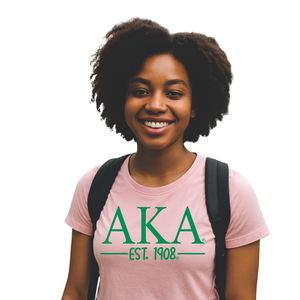 Camiseta de Manga Corta Rosa Claro para Mujer con Estampado Gráfico de Letras Verdes, Cuello Redondo Informal, Algodón, Moda de Verano, Suave para Uso Diario - Product Image 3