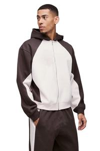 Chándal Personalizado de 2 Colores, 100% Algodón, 400 GSM, Pantalón Acampanado y Sudadera con Cremallera, Chándal Holgado de Invierno para Hombre - Product Image 3