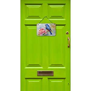 Bluebird Kitchen Wall Door Hanging Prints Aluminum Metal <b>Sign</b> for Home Decor Multicolor 8HX12W for <b>Bar</b> and Bathroom Plaque - Product Image 2