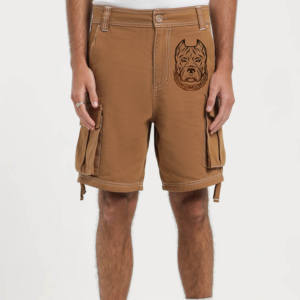 กางเกงขาสั้นผ้าแคนวาสสำหรับผู้ชาย เอวกลาง ระบายอากาศ กันน้ำ สไตล์สตรีทแฟชั่นชายหาด วิ่งได้ รับสกรีนโลโก้สำหรับเด็กผู้ชาย - Product Image 1