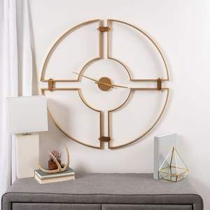 Contemporary Metal Wall <b>Clock</b> Large Decorative Wall <b>Clock</b> For Modern Living Room Home Interior Decoration - Product Image 1