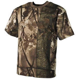 T-shirt de chasse camouflage pour homme, manches courtes, respirant, polyester, vêtements d'extérieur, motif imprimé, saison printemps - Product Image 1