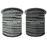 Cordons tressés en cuir 100 % pur, 8 brins, taille et couleur personnalisées, pour bracelets, projets de bricolage, accessoires de bijouterie, mode - Vente en gros