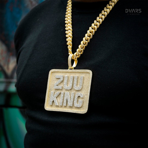 Pendentif Lettre Personnalisée Hip-Hop en Argent 925, Moissanite VVS de Luxe, Bijou Rapper Prénom Personnalisé Plaqué Rhodium - Product Image 1