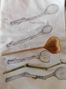 ช้อนไม้รูปหัวใจ | ช้อนไม้ทำมือ | ช้อนที่ฉันชอบ | อุปกรณ์ครัวออร์แกนิก | ช้อนวินเทจ | ชุดของขวัญงานฝีมือรักษ์โลก - Product Image 4