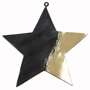 Árbol de Navidad decorativo de latón y hierro en forma de estrella, ornamento decorativo de Navidad, estilo moderno hecho a mano, personalizado - Product Image 1