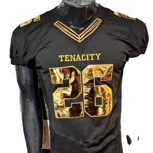 Jersey de fútbol americano bordado de talla grande transpirable estirable sublimación pantalones cortos OEM Pakistán Real hecho en fábrica - Product Image 1