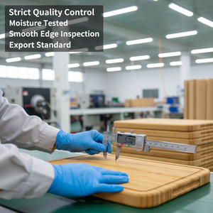 Planche à découper rectangulaire en bambou durable, épaisseur 2,0 cm, écologique, antibactérienne, robuste - Product Image 3