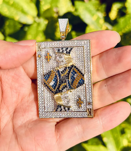 Pendentif de luxe personnalisé King Iced Out en argent sterling 925 avec diamant Moissanite, breloque à thème, unisexe, pour usage quotidien - Product Image 1
