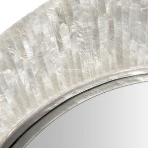 Espejo de Pared con Incrustaciones de Madreperla al por Mayor, Espejo Decorativo de Lujo con Marco de Conchas para Vestíbulo de Hotel, Sala de Estar, Artesanía - Product Image 3