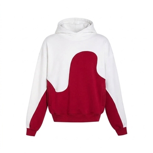 Sweat à capuche pour homme en molleton de coton doux avec détails découpés décoratifs, capuche ajustable, style streetwear décontracté - Product Image 2