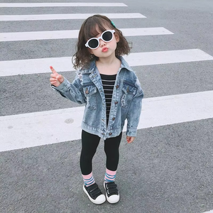 2026 New Style Girls Crop Kids Toddler Denim <b>Jacket</b> - Product Image 2