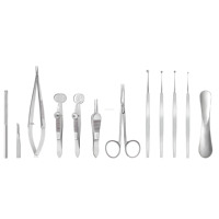 Ensemble d'instruments chirurgicaux pour chalazion, 12 pièces, acier inoxydable, réutilisables, outils chirurgicaux ophtalmiques de haute qualité, Medivolve