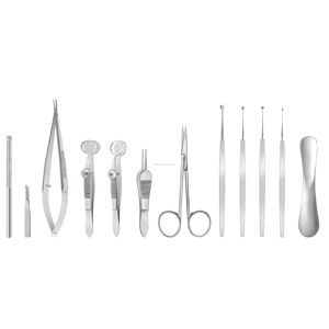 Ensemble d'instruments chirurgicaux pour chalazion, 12 pièces, en acier inoxydable, outils ophtalmiques, vente en gros, fabricant - Product Image 6
