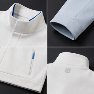 OEM Custom Minimalist Varsity Jacket for Men-Boxy Fit 550GSM Cashmere Wool Tech for Scuba <b>Coat</b> - Product Image 4