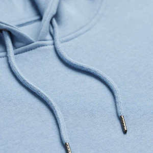 <b>Men's</b> Light Blue Knitted <b>Pullover</b> Hoodie With Front Pocket Casual Style Solid Color Design - Product Image 5