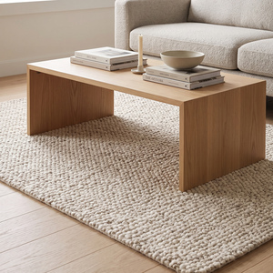 Tapis texturé fait main en laine bouclée tissée à la main, antidérapant, couleur unie, avec support en toile de coton, très demandé - Product Image 2