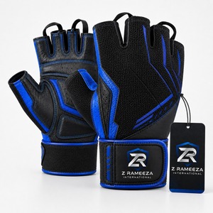 Guantes de Gimnasio Transpirables Antideslizantes con Almohadilla de Gel, para Fisicoculturismo y Levantamiento de Pesas, Unisex, Acrílico/Algodón Elástico, Medios Dedos, Protección UV - Product Image 1