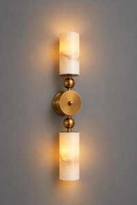 Lámpara de Techo Moderna de Aluminio CH con Pantalla de Mármol, Diseño Art Deco, Color Dorado, Uso Interior/Exterior - Regalo de Respeto por el Retiro - Product Image 5
