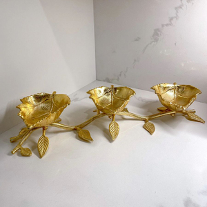 Juego de Regalo de 5 Tazones de Cerámica Hechos a Mano, Estilo Musulmán, Dorados, Ecológicos, Multifuncionales, para Servir en la Cocina, Ramadán - Product Image 5