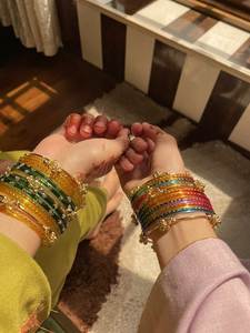 Designer Pakistani Bridal Collection Churiyan Sets Handmade Kashmiri Pearl Bangles Trendy Customized Designs Festival Wear Gift - Product Image 4