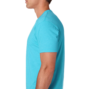 เสื้อยืดผู้ชายสีฟ้าอควา ผ้าฝ้ายเนื้อนุ่ม คอกลม สวมใส่สบาย ลำลอง ใส่ได้ทุกวัน ฤดูร้อน น้ำหนักเบา ระบายอากาศได้ดี เสื้อยืดพื้นฐาน - Product Image 5